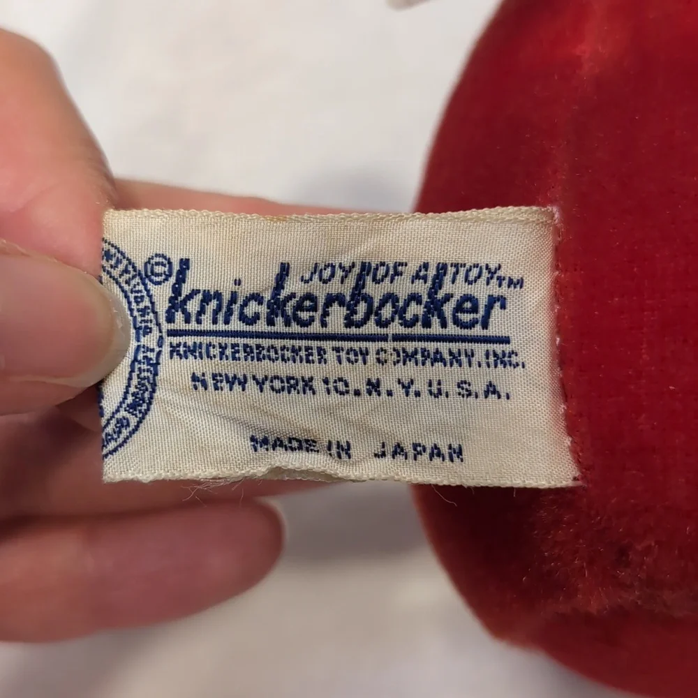 Knickerbocker Rubber Face Baby Doll Plush Musical Chime Roly Poly Vintage Toy